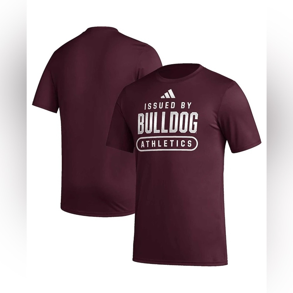 Adidas Maroon Mississippi State Bulldog Athletics Aeroready Pregame T-shirt